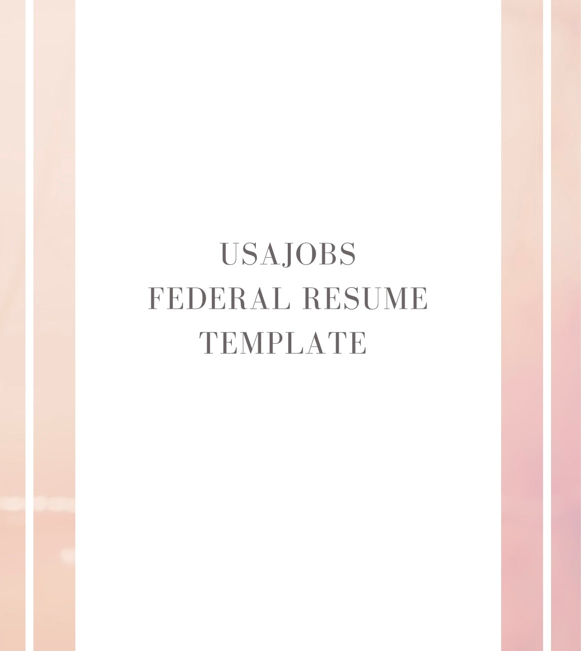 Federal Resume Template